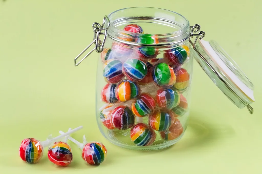 Candy jar on a table